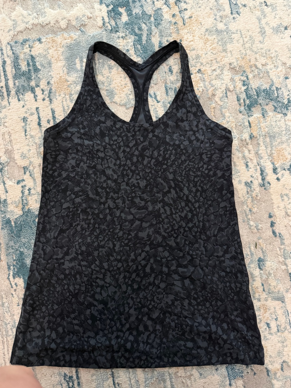 lululemon athletica Black/Charcoal Patterned Racerback Tank
